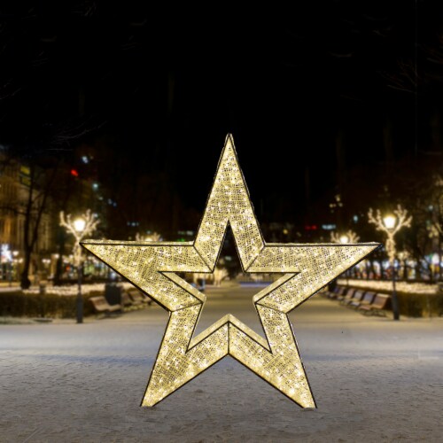 Large outdoor shop christmas star