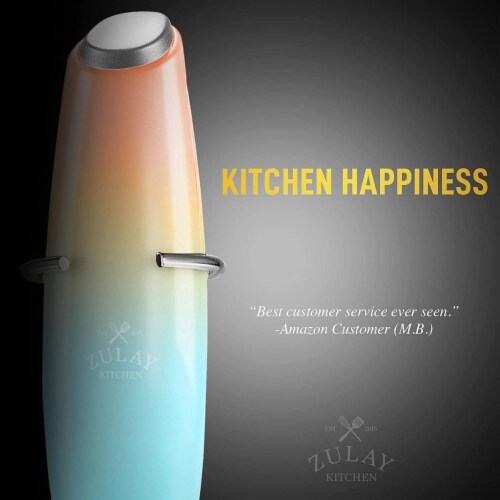 Zulay Kitchen MILK BOSS Milk Frother With Stand - Sunrise Perspective: back