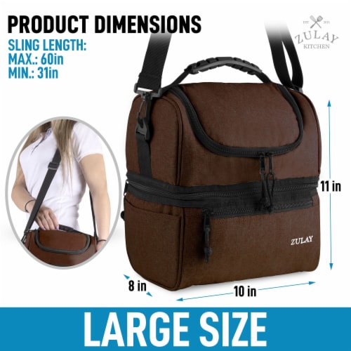 Mier 2 compartment lunch bag best sale