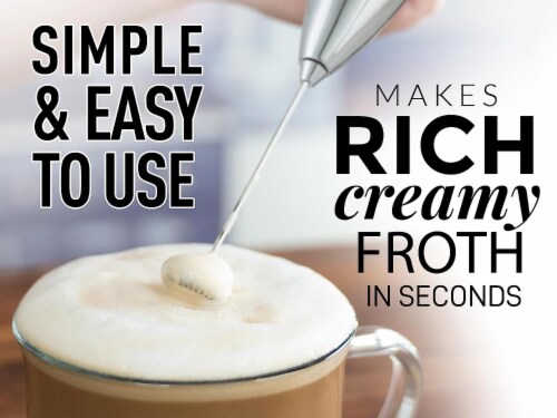 Zulay Kitchen Executive Series Ultra Premium Milk Frother - Silver Perspective: back