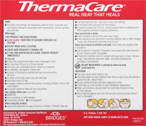 ThermaCare® Advanced Neck Pain Therapy Neck Shoulder & Wrist Heatwraps Perspective: back