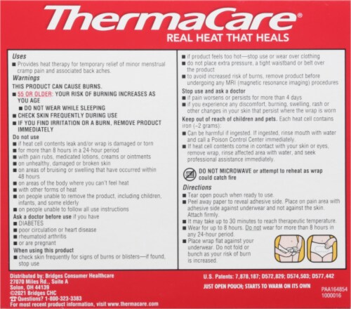 ThermaCare® Advanced Menstral Pain Therapy Heatwraps Perspective: back