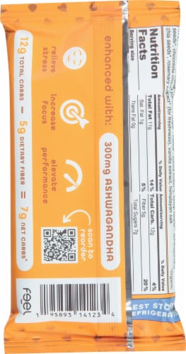 FEEL Restore Sunbutta Chocolate Chip + Ashwagandha Plant Protein Bar Perspective: back