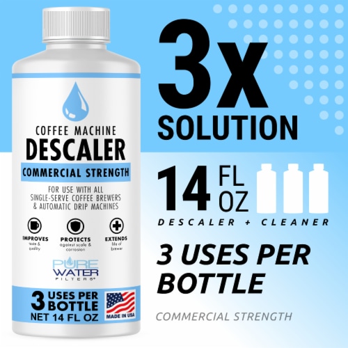 Descaler for Coffee Machines (4 Pack, 12 Total Uses), USA Made, Commercial  Strength Solution, 14 Fluid Ounces (4 count) - Ralphs