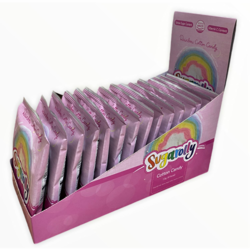 Sugarolly Rainbow Cotton Candy (Pack of 15) Perspective: back