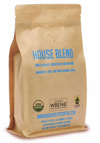Beach City Coffee House Blend Whole Bean Coffee Perspective: back