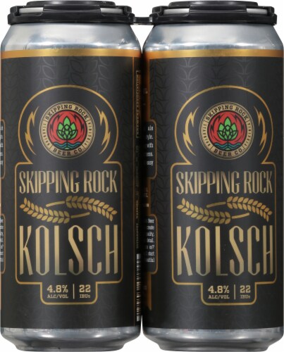 Skipping Rock Kolsch Beer Perspective: back