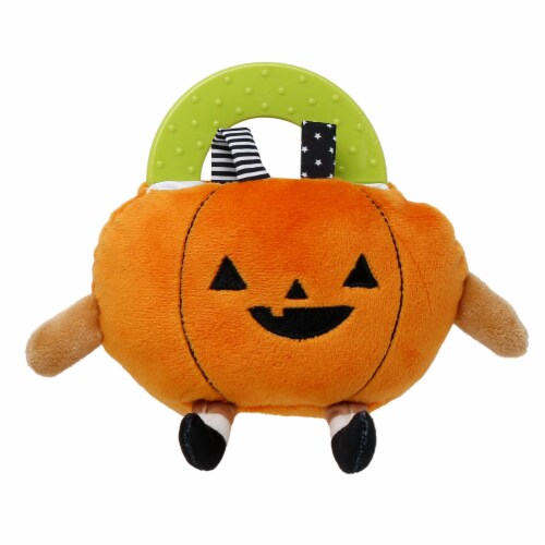 Magic Years® 5 inch Pumpkin Teether Activity Toy with Rattle Perspective: back