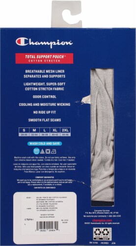 Champion® Large Cotton Stretch Total Support Pouch Boxer Briefs Perspective: back
