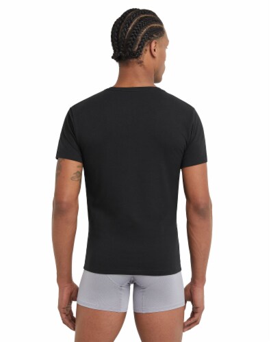 Champion Men's Cotton Stretch Tee - Black Perspective: back