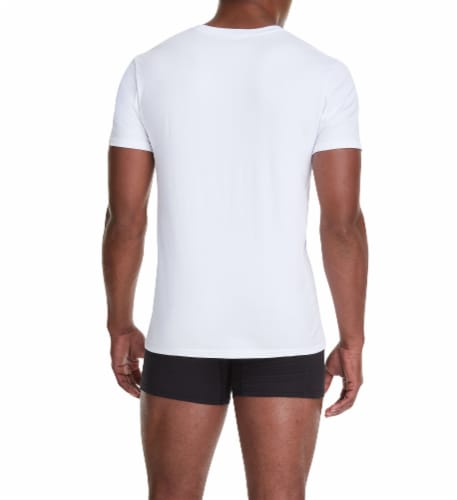 Champion Men's Cotton Crew Shirt - White S Perspective: back