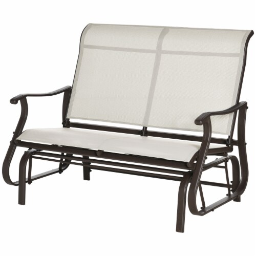 White on sale glider bench