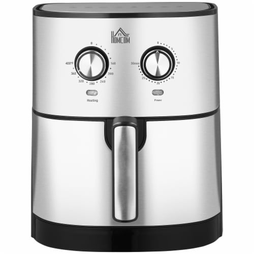 Air Fryer 1700W 6.9 Quart w/ 360° Air Circulation Timer and Nonstick Basket Perspective: back