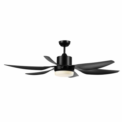 52 Reversible Ceiling Fan with White LED Light, Remote Control Bedroom Black, 1 Unit Fred Meyer