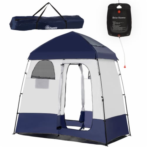 Two Room Pop Up Shower Tent w/ Shower Bag, Floor & Carrying Bag Privacy Shelter, 1 Unit Kroger
