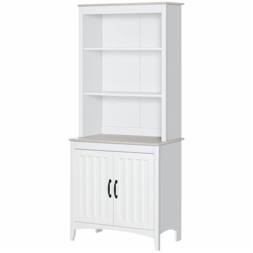 70  Kitchen Pantry Freestanding Cupboard Cabinet w/ Adjustable Shelves Perspective: back