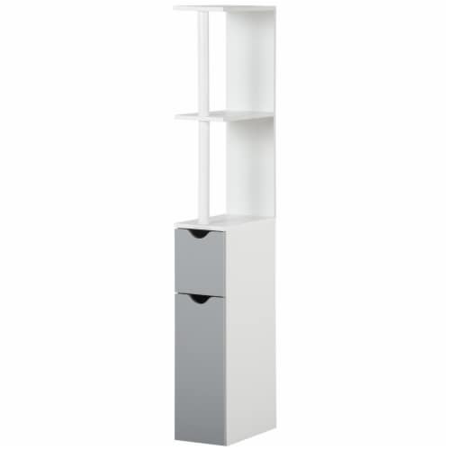 Bathroom Storage Cabinet Slim Freestanding Linen Tower Cabinet w