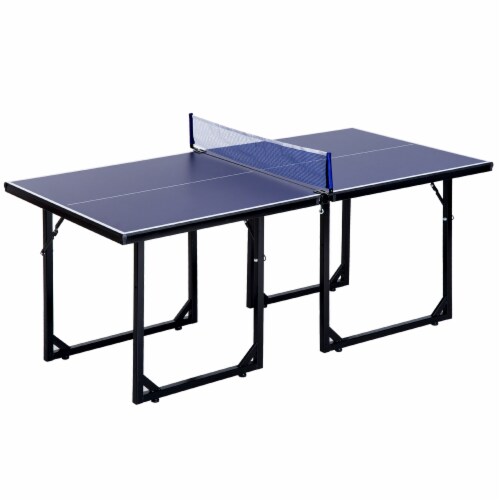 Foldable Ping Pong Table, 2 Table Halves for Party Use, Mid-Size Table Tennis Perspective: back