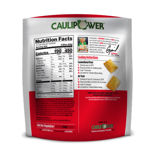 Caulipower® Uncured Pepperoni Pizza Bites Perspective: back