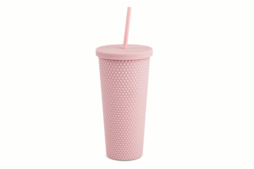 Manna™ 24 oz Pink Studded Tumbler Perspective: back