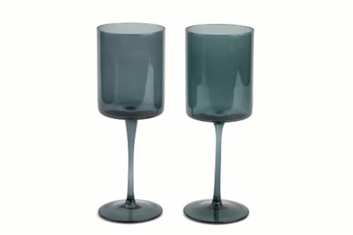 Core Home Wine Glass Set - Blue Perspective: back