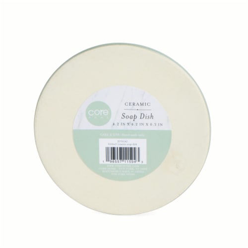 Core Home Ceramic Green Soap Dish Perspective: back