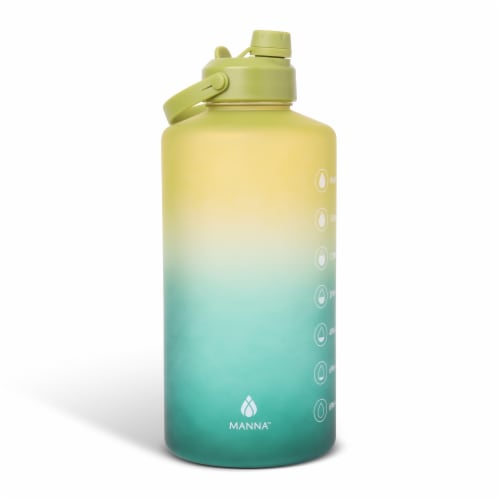 Manna Dual Lid Bottle - Ombre Green Perspective: back