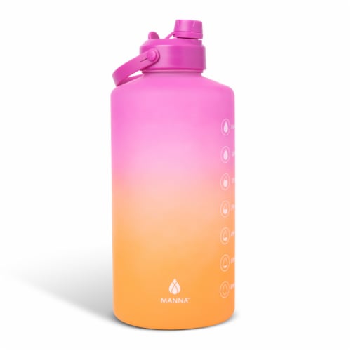 Manna Dual Lid Bottle - Pink Ombre Perspective: back