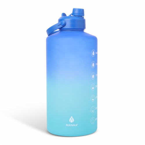 Manna Dual Lid Bottle - Blue Ombre Perspective: back