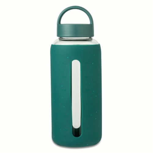 Manna™ Glass Bottle with Protective Sleeve - Green Perspective: back