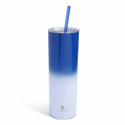 Manna Skinny Tumbler - Blue Perspective: back