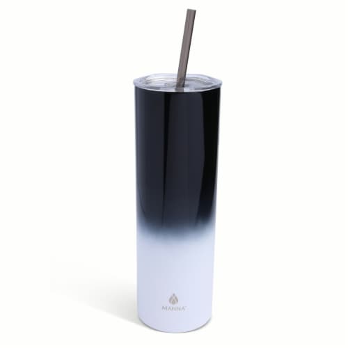 Manna™ Stainless Steel Skinny Tumber - Black Ombre Perspective: back