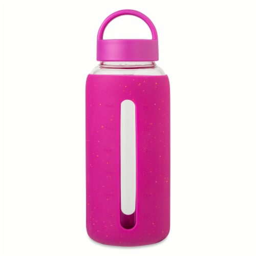 Manna™ Glass Bottle with Protective Sleeve - Purple Perspective: back