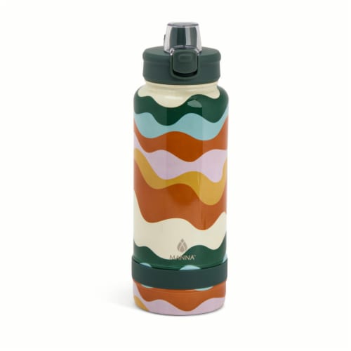 Manna™ Push™ Bottle - Dark Green Perspective: back