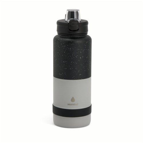 Manna™ Push Bottle 40 oz Black Color Block Perspective: back