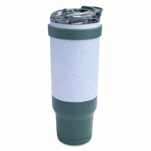 Manna™ Color Block Mug - Green/White Perspective: back