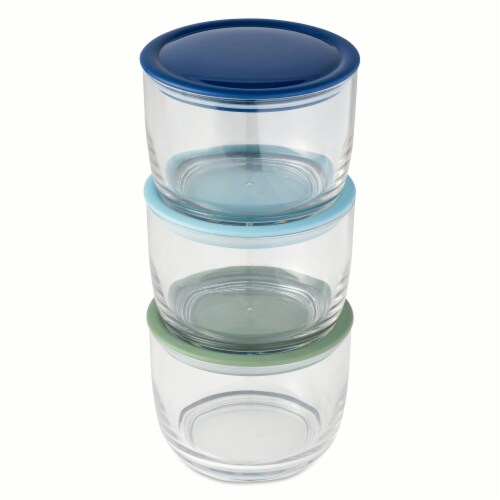 Manna™ 3 Piece Round Locking Food Storage Containers Perspective: back