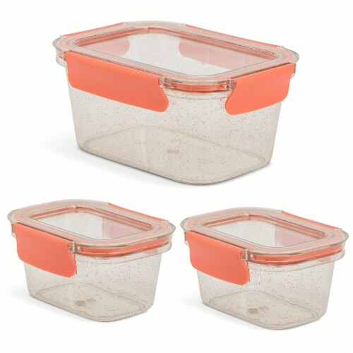 Manna™ Glitter Food Storage Set - Apricot Perspective: back