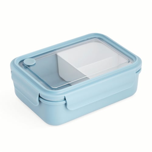 Manna Three-Section Bento Box - Light Blue Perspective: back
