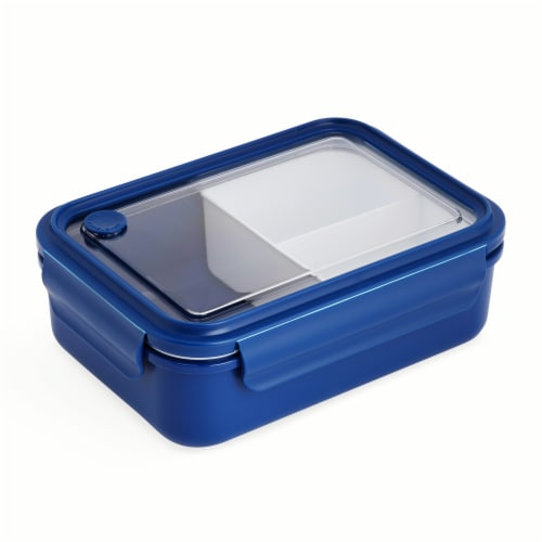 Manna Three-Section Bento Box - Dark Blue Perspective: back