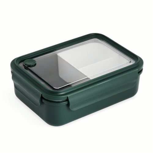 Manna Three-Section Bento Box - Green Perspective: back
