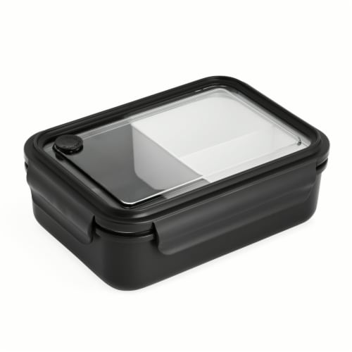 Manna Three-Section Bento Box - Black Perspective: back