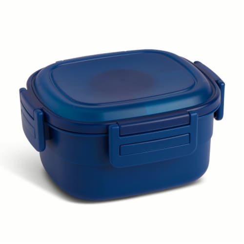 Core Home Manna Salad Bento Box - Dark Blue Perspective: back