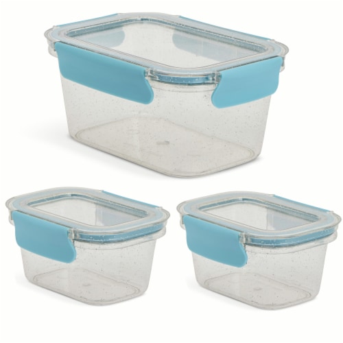 Manna™ Glitter Food Storage Set - Blue Perspective: back