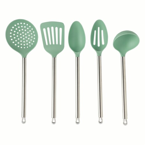 Core Home 5 Piece Classic Utensil Set  - Green Perspective: back