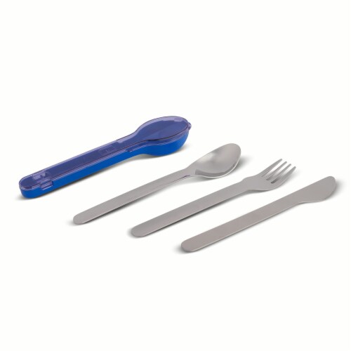 Core Home 3 in 1 Cutlery Set with Case - Grey Perspective: back