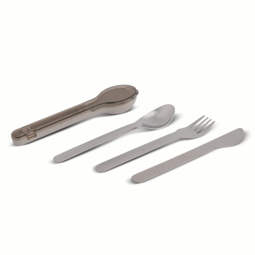 Core Home 3 in 1 Cutlery Set with Case - Blue Perspective: back