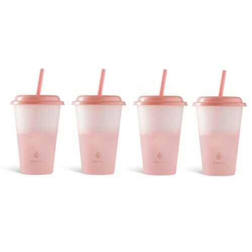 Core Home Color Changing Tumblers With Straw Pink Perspective: back