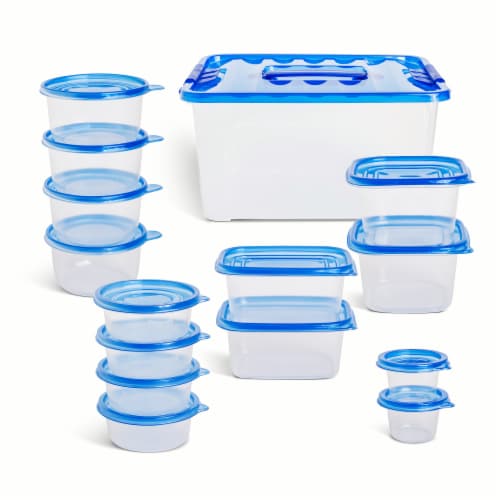 Core Home Container and Lid Set Blue Perspective: back