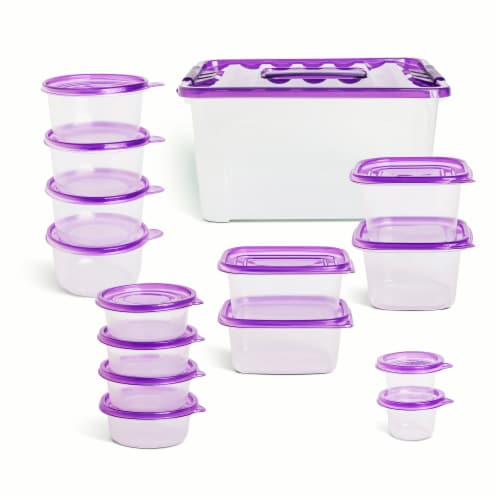 Core Home Container and Lid Set Purple Perspective: back